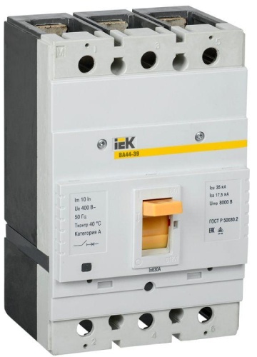 Выключатель автоматический 3п 630А 35кА ВА44-39 | код SVT50-3-0630-35 | IEK